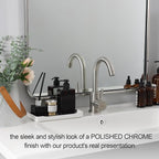 ANDY STAR 48”X30” Chrome Bathroom Mirrors, Polished Chrome Vanity Mirror, Rounded Rectangle Mirror for Wall, SUS304 Anti-Rust Tube Metal Frame, Wall Mounted Horizontal/Vertical 1’’ Deep