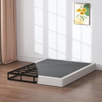 7 Inch Box Spring Full Size Bed Base, 3000 lbs Black Heavy Duty Metal Mattress Foundation with Easy Clean Fabric Cover, No Noise,Easy Assembly