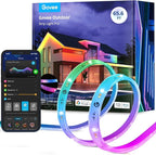 Govee Outdoor LED Strip Lights RGBIC with Warm and Cold White, 65.6ft 2.4G WiFi Smart Outdoor Lights, IP65 Waterproof, Work with Alexa and Google Assistant, App Control, for Porch, Patio, Eave, Party
