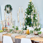 6PCS Clear Candelabra Centerpiece for Wedding,8 Arm Acrylic Candelabra Centerpiece Table 38.5 Tall Floor Candle Holder for Birthday Party Baby Shower Decor candelabros para centros de mesa