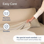 King Size 4 Piece Sheet Set - Comfy Breathable & Cooling Bed Sheets Set - Hotel Luxury Bedding for Women, Men, Kids & Teens - Deep Pockets, Easy Secure Fit, Soft and Wrinkle Free - Oeko-Tex - Cream