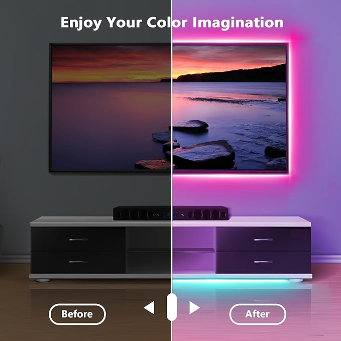 Led Lights for Bedroom 300FT (2 Rolls of 150FT), RGB Led Strip Lights with Music Sync Color Changing, Remote & App Controll Led Lights for Room and Party, Super Long LEDs for Bedroom Ambiant