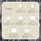 LuxClub 4 PC Cal King Size Sheet Set Bed Sheets, Breathable Luxury Deep Pockets Wrinkle Free Cooling Sheets Machine Washable Hotel Bedding (Cal King, Striped Light Grey)