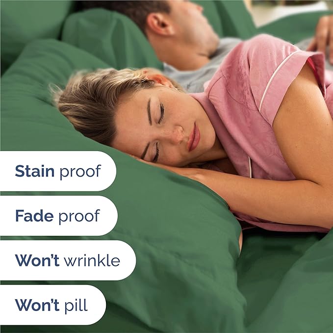 King Sheets Set 6 Piece - Bed Sheets King Size - Soft Hotel Luxury Bedding - Cooling, Comfy & Breathable - 1 Flat & 1 Fitted & 4 Pillowcases w/ Deep Pockets - Wrinkle Resistant & Fade Free - Emerald