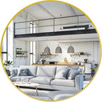 Bathroom Mirrors for Wall,Gold Frame Mirror,30'' Round Circle Mirror for Entryway Bedroom Vanity(30'',Gold)