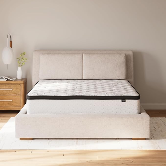 Ashley Chime Twin Mattress Hybrid 12 Inch Firm Memory Foam for Pressure Relief, Mattress In a Box with Cooling Gel, Fiberglass Free