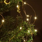 4 Pack 50 LED Warm White Battery-Powered Mini Christmas Fairy Lights, 16.4 FT Flexible Copper Wire, Indoor/Outdoor, LED, Battery Operated