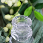 WDHODEC Clear Glass Candlestick Holders 12PCS Taper Candle Holders for Table Centerpiece Colorful Candle Sticks for Wedding, Party and Festival Decoration