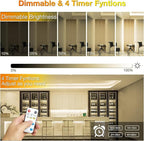DAYBETTER COB Led Strip Light, Led Light Strips with Remote and App, 16.4 ft 4000K Dimmable Natural White Led COB Light Strip, Indoor COB Led Lights for Bedroom, TV, Cabinet, Closet Lighting