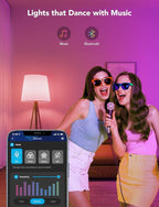 Govee Smart Light Bulbs, WiFi & Bluetooth Color Changing Light Bulbs, Music Sync, 16 Million DIY Colors RGBWW Color Lights Bulb, Work with Alexa, Google Assistant Home App, 800 Lumen, 6 Pack