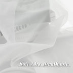 HUTO 2 Panels Small White Sheer Curtains 45 inches Long Rod Pocket Sheer Window Drapes Panels for Kitchen Bathroom