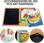 [2-Pack]Kids Art Frames,10x12.5 Front Opening Kids Artwork Frames Changeable, Display 8.5x11 or 9x12 With Mat,Holds 50 Pcs,for 3D Picture,A4 Artwork,Crafts,Childrens Drawing,Art Projects Storage-Wood