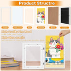 2 Pack Kids Artwork Frames Changeable 10 x 12.5 Inch Children Art Projects Kids Art Frames Front Opening Picture Display Frame, White