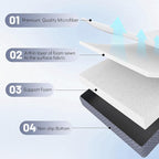 Japanese Floor Mattress Twin, Anti-Slip Japanese Futon Foldable Tatami Mat for Guests, Grey