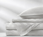 Queen Sheets by Pure Bamboo, Genuine 100% Organic Viscose Derived from Bamboo Bed Sheet Set, Luxuriously Soft & Cooling, Double Stitching, Lifetime Quality Promise (Queen, Jacquard White)