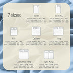 LuxClub 5 PC Split King Sheet Set, Breathable Luxury Bed Sheets, Deep Pockets Wrinkle Free Cooling Sheets Machine Washable Hotel Bedding Silky Soft - Sky Split King