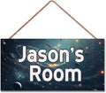 Personalized Universe Sign Funny Galaxy Themed For Kids Room Boys Bedroom Door Decor,Custom Name Fantasy Stars Wall Decor Decorative Plate for Nursery Girls Room