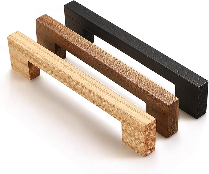 Burlywood Square 7-1/2in 8 pcs Wooden Drawer Pulls Handle pulls for cabinets Kitchen Cabinet Drawer pulls Cabinet Door Pull