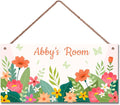 Personalized Planet Sign Funny Flowers Themed For Kids Room Boys Bedroom Door Decor,Custom Name Wall Art Decor Decorative Plate for Girls Room Nursery Little Man Cave