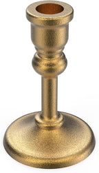 Heavy Candlestick Holders Taper Candle Holders Set of 3, Golden Candlestick Holders Decorative Candle Stand, Tapered Candle Holders Set for Wedding, Dining Table, Home Decoration (Antique Gold)