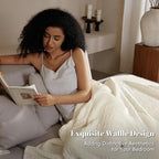 PHF 100% Cotton Waffle Weave Blanket Twin Size for Bed, Soft Lightweight & Breathable, All-Season Comfort, Luxury Aesthetic Woven Bedding for Home Decor, 66"x90", Cannoli Cream