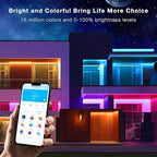 Outdoor LED Strip Lights Waterproof, 200ft IP67 Waterproof LED Light Strips with Remote, App Control, Music Sync RGB Exterior LED Rope Lights for Eaves, Roof, Balcony, Deck, Pool, Outdoor Decorations