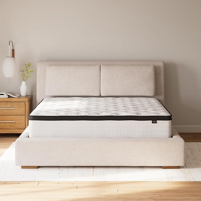 Ashley Chime King Mattress Hybrid 12 Inch Firm Memory Foam for Pressure Relief, Mattress In a Box with Cooling Gel, Fiberglass Free