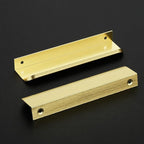 Ravinte Hardware 8 Pack Gold Cabinet Handles, 5.9 Inch (150mm) Finger Edge Pulls, 5 Inch Hole Center, Finger Pulls for Cabinets
