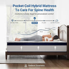 Avenco Full Mattress, 12 inch Full Size Mattress with Smarts™ Coil Individual Pocket Spring for Silent Sleep and Strong Edge Support, CertiPUR-US Certified Mattresses in a Box