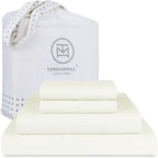 Threadmill Luxury 800 Thread Count Queen 100% Cotton Sheets - Ivory Sateen Weave Bed-Sheets, Better Than Egyptian Cotton,4 Pc Solid Soft Bed Set, Fits 16" Deep Pocket
