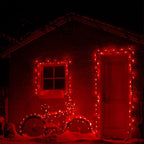 HOME LIGHTING 66ft Christmas Decorative Mini Lights, 200 LED Green Wire Fairy Starry String Lights Plug in, 8 Lighting Modes, Waterproof for Indoor Outdoor Xmas Tree Wedding Party Decoration (Red)