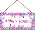 Personalized Sign Flowers Room Décor Kids Room Decor, Planet Theme Little Man Cave Wall Art Decor for Nursery, Door Decor for Toddler Baby Boys Room