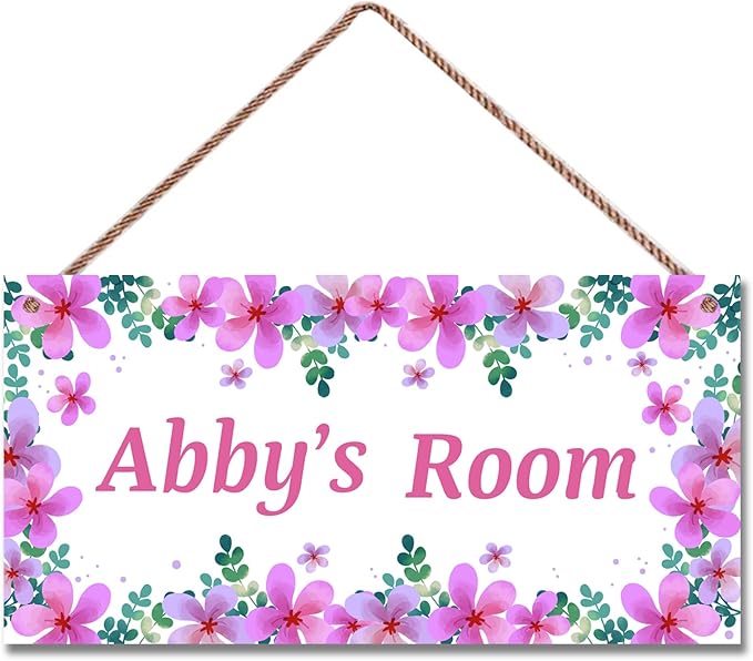 Personalized Sign Flowers Room Décor Kids Room Decor, Planet Theme Little Man Cave Wall Art Decor for Nursery, Door Decor for Toddler Baby Boys Room