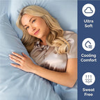 Full Size 4 Piece Sheet Set - Comfy Breathable & Cooling Bed Sheets Set - Hotel Luxury Bedding for Women, Men, Kids, Teens, Boys & Girls - Deep Pockets, Ultra-Soft, Wrinkle Free - Oeko-Tex - Sky Blue