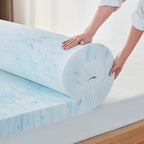 LINSY LIVING 2 Inch Mattress Topper Twin, Cooling Gel Infused Swirl Memory Foam, Soft Mattress Topper for Firm Mattress, CertiPUR-US Certified Bed Topper, Twin Size
