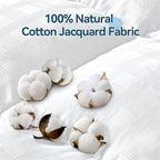 ABENE Mattress Topper for Back Pain Relief, Extra Thick Mattress Pad Pillowtop, Soft Cotton Cover with 8"-21" Deep Pocket, 1300gsm Overfilled Down Alternative Filling (Cotton White, California King)