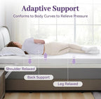 SINWEEK 2 Inch Gel Memory Foam Mattress Topper King Size, Ventilated High Density Pad for Back Pain, Bed Topper with Removable Soft Cover, CertiPUR-US Certified