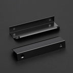 Ravinte Hardware 20 Pack Black Cabinet Handles, 4.75 Inch (120mm) Finger Edge Pulls, 3.75 Inch Hole Center, Finger Pulls for Cabinets
