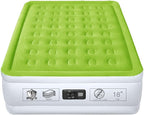 YENING Twin Size Air Mattress with Built in Pump Raised Single Inflatable Bed Blow up Mattressith Camping Airbed 18 Inch Tall