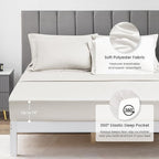 Love's cabin Twin XL Comforter Set Off White, 5 Pieces Twin XL Bed in a Bag, All Season Bedding Sets with 1 Comforter, 1 Flat Sheet, 1 Fitted Sheet, 1 Pillowcase and 1 Pillow Sham