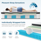 Inofia Full Size Mattress, 14 inch Hybrid Full Mattress in A Box,Ultra Comfort Memory Foam Layer, Medium Feels, Cooling Breathable Cover,Low Motion Transfer Supports for Any Sleep Position