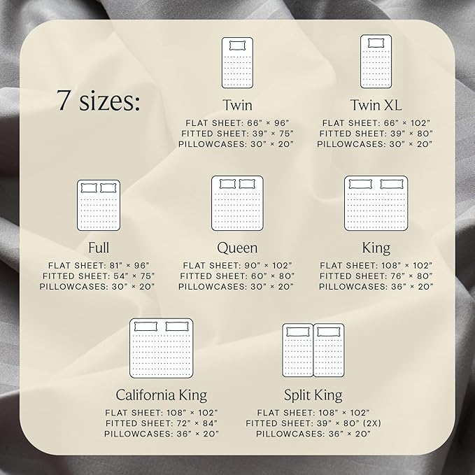 LuxClub 4 PC Cal King Size Sheet Set Bed Sheets, Breathable Luxury Deep Pockets Wrinkle Free Cooling Sheets Machine Washable Hotel Bedding (Cal King, Striped Light Grey)