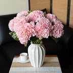 4Pcs 22 inch Lifelike Artificial Hydrangea, 2 Pink & 2 White Large Real Touch Flowers Artificial Flowers Dry Flowers Outdoor Wedding Christmas Office Family Party Living Room Table Deco