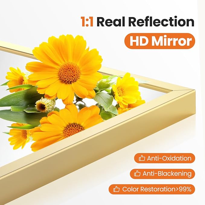 Sweetcrispy 20"x31" Arched Gold Bathroom Mirrors for Wall, Bathroom Mirrors for Over Sink, Wall Decor for Bathroom, Entryway, Bedroom, Vanity