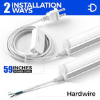 Barrina (Pack of 6 LED T5 Shop Light 3FT, 6500K Super Bright White, Utility Shop Lights, Commercial Bay Light, ETL Listed, Corded Electric with Built-in ON/Off Switch