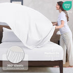 HEVUMYI Twin Comforter Set - 5-Piece All Season Bed in a Bag Twin, Ultra Soft Bedding Set with Comforter, Flat Sheet, Fitted Sheet, Pillowcases, Pillow Shams, White