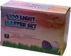 Holiday Pride Easter String Lights - 100 Count Mini Easter Lights String on White Wire (24 Ft) - Indoor/Outdoor Use - UL Listed - Static & Blinking Modes - Connectable