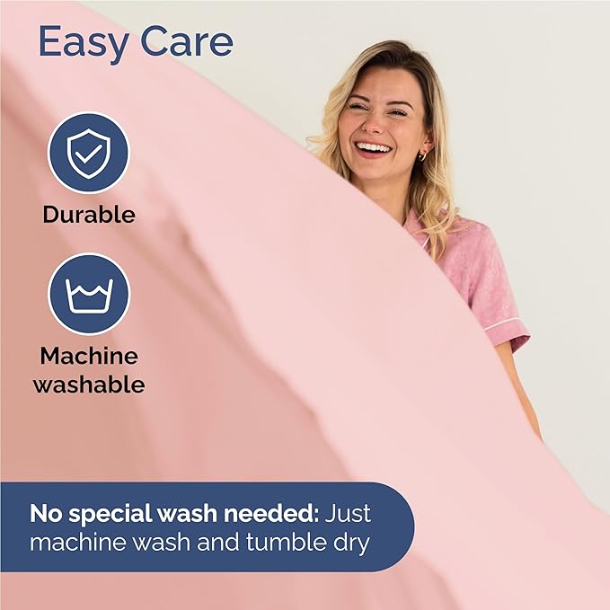Twin XL Size 3 Piece Sheet Set - Comfy Breathable & Cooling Bed Sheets Set - Hotel Luxury Bedding for Women, Men, Kids, Teens, Boys & Girls - Deep Pockets, Soft, Wrinkle Free - Oeko-Tex - Baby Pink