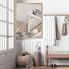40x30 Inch Gold Bathroom Mirrors for Over Sink, Wall Mounted Mirror for Vanity Sink, Framed Wall Mirror, Rectangular Mirrors for Bathroom,Living Room, Bedroom Horizontal/Vertical
