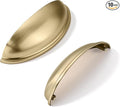 khtumeware 10 Pack 4" Drawer Pulls Champagne Bronze Cabinet Cup Pulls Kitchen Hardware Cabinet Handles Drawer Handles Knobs 4 inch Hole Center